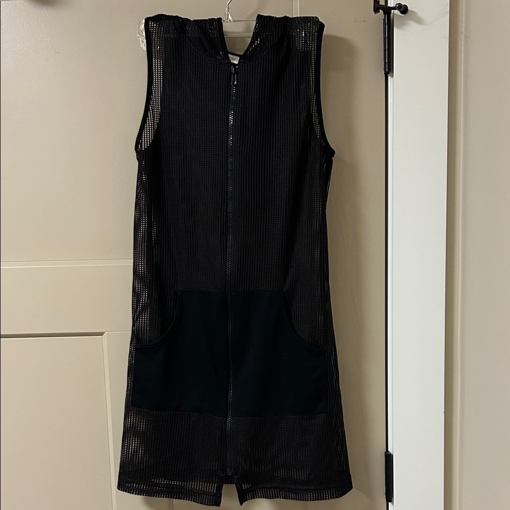Cherokee Black Mesh Sleeveless Dress